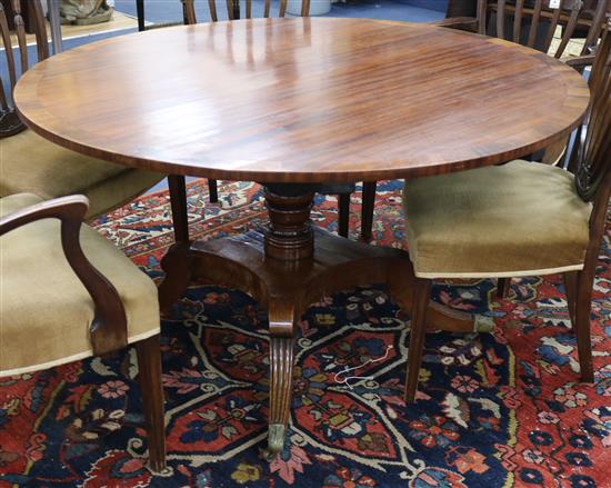 A Regency mahogany loo table W.135cm